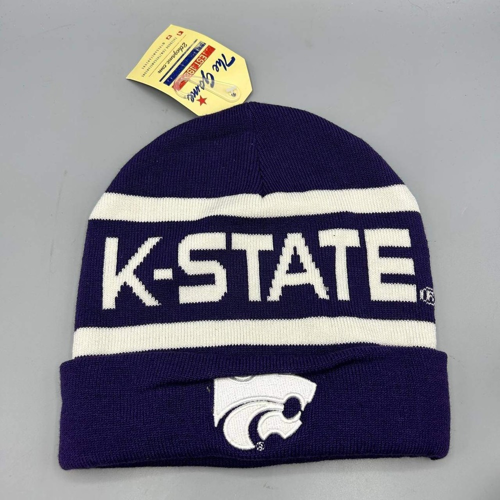 Kansas State Wildcats NCAA Hat Men Purple Knit The Game Cuffed Beanie Cap New